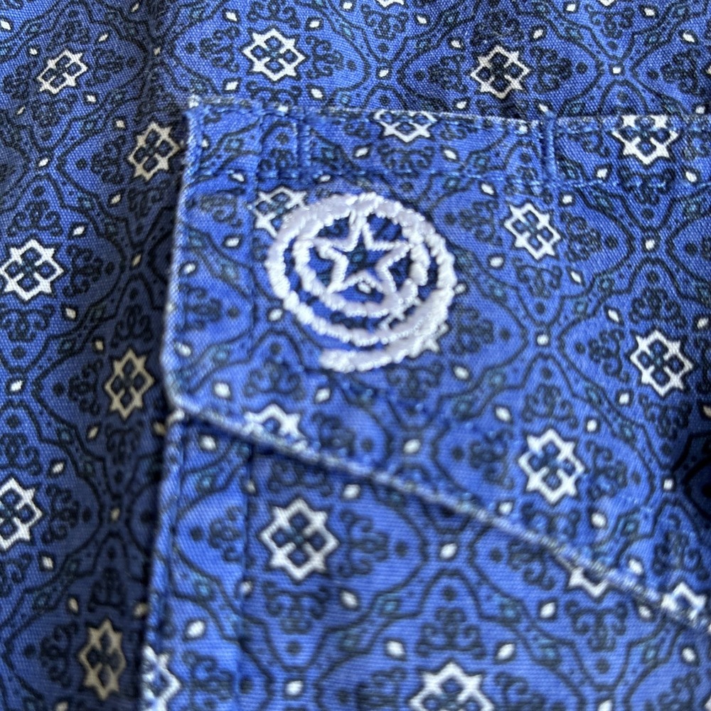 Men's 3XL Shirt George Strait Wrangler Troubadour AOP Geometric Western Cowboy - Picture 15 of 16